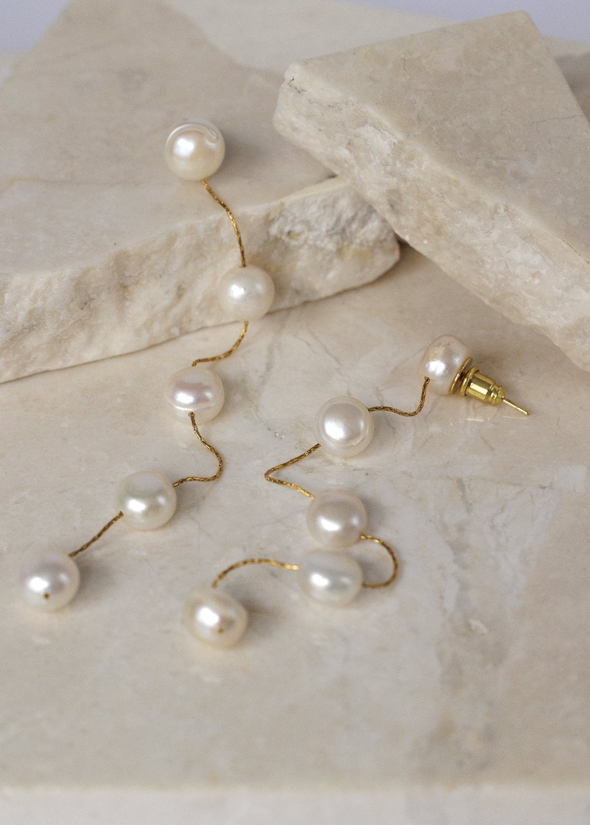 Temple by Bo & Luca Jewellery Rose Pearl Earrings